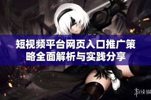 短视频平台网页入口推广策略全面解析与实践分享