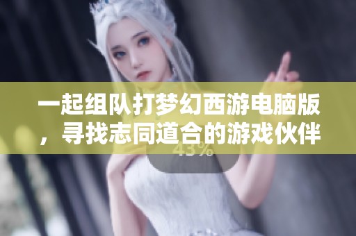 一起组队打梦幻西游电脑版，寻找志同道合的游戏伙伴，畅享欢乐的游戏时光！