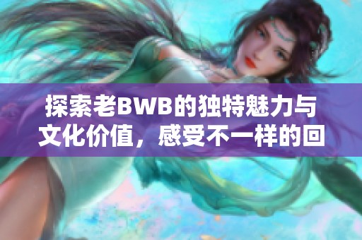 探索老BWB的独特魅力与文化价值，感受不一样的回忆之旅