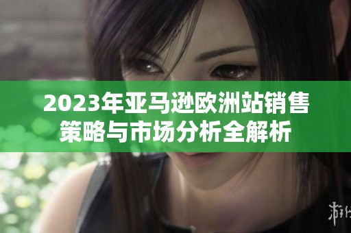 2023年亚马逊欧洲站销售策略与市场分析全解析
