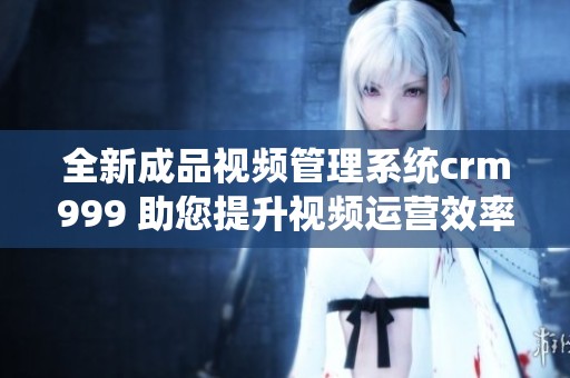全新成品视频管理系统crm999 助您提升视频运营效率