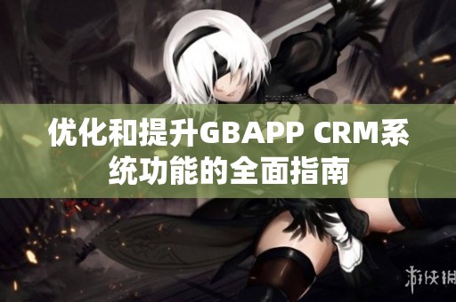 优化和提升GBAPP CRM系统功能的全面指南
