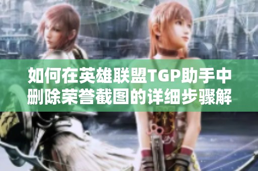 如何在英雄联盟TGP助手中删除荣誉截图的详细步骤解析