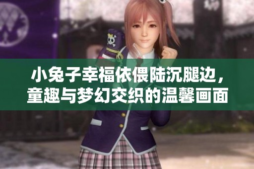 小兔子幸福依偎陆沉腿边，童趣与梦幻交织的温馨画面