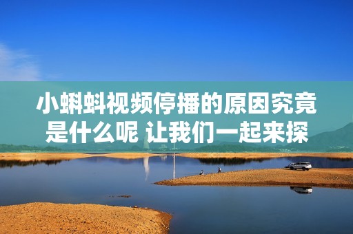 小蝌蚪视频停播的原因究竟是什么呢 让我们一起来探讨
