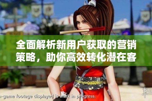 全面解析新用户获取的营销策略，助你高效转化潜在客户