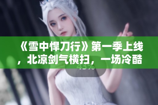 《雪中悍刀行》第一季上线，北凉剑气横扫，一场冷酷江湖之旅即将展开