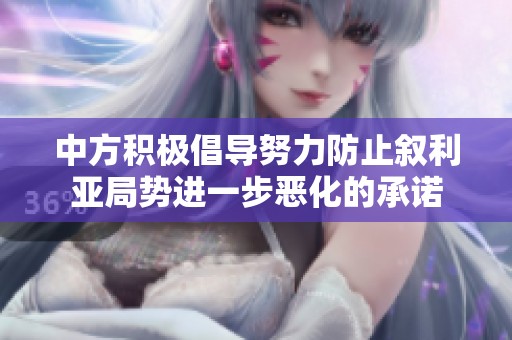 中方积极倡导努力防止叙利亚局势进一步恶化的承诺