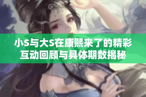 小S与大S在康熙来了的精彩互动回顾与具体期数揭秘