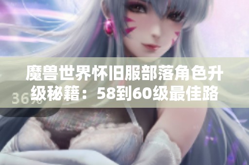 魔兽世界怀旧服部落角色升级秘籍：58到60级最佳路径解析