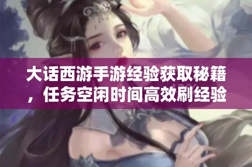 大话西游手游经验获取秘籍，任务空闲时间高效刷经验指南