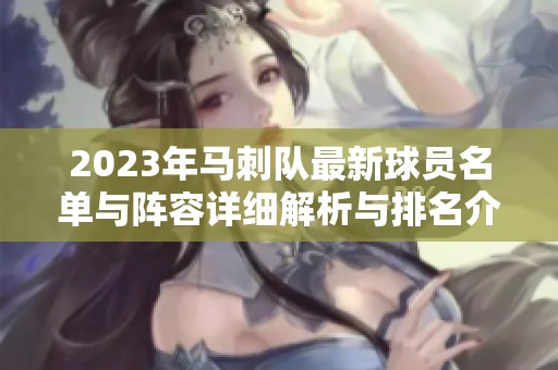 2023年马刺队最新球员名单与阵容详细解析与排名介绍