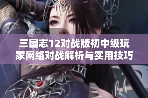 三国志12对战版初中级玩家网络对战解析与实用技巧分享