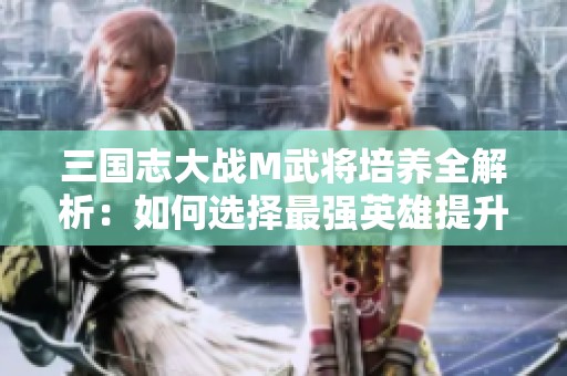 三国志大战M武将培养全解析：如何选择最强英雄提升战力