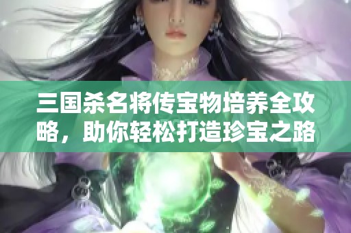 三国杀名将传宝物培养全攻略，助你轻松打造珍宝之路