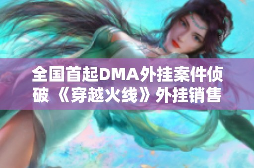 全国首起DMA外挂案件侦破 《穿越火线》外挂销售团伙被抓捕
