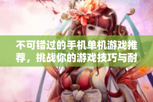 不可错过的手机单机游戏推荐，挑战你的游戏技巧与耐心